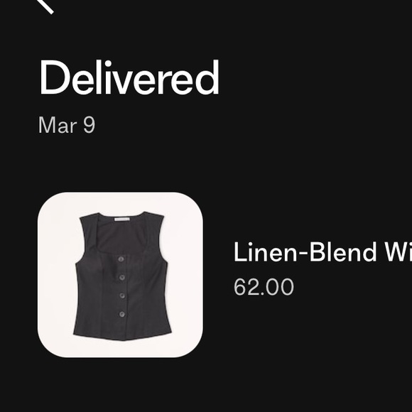 abercrombie & fitch linen wide strap top - Picture 4 of 4